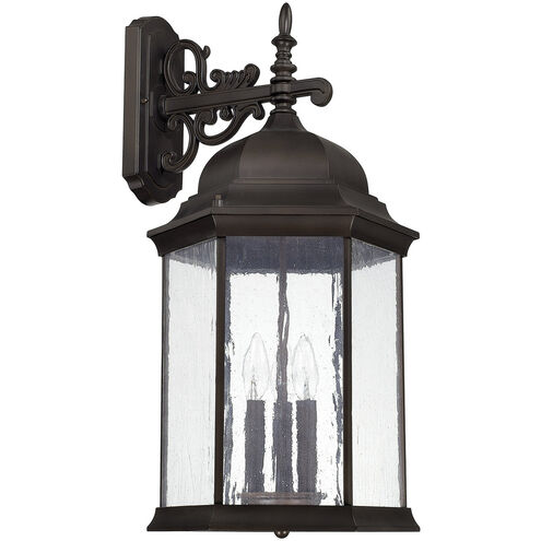 Main Street 3 Light 26 inch Old Bronze Outdoor Wall Lantern