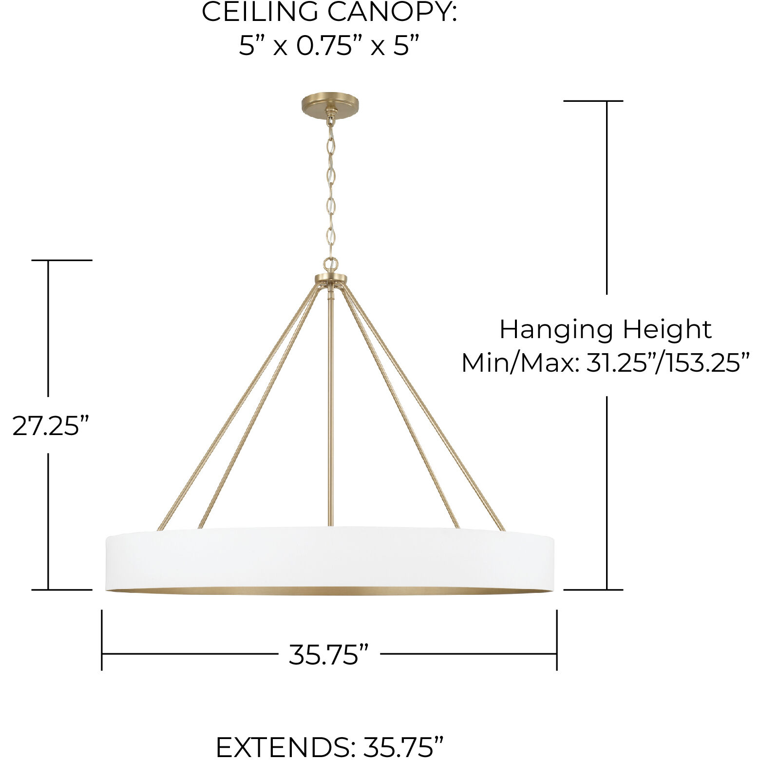 Weller 6 Light 35.75 inch Matte Brass and White Chandelier Ceiling Light
