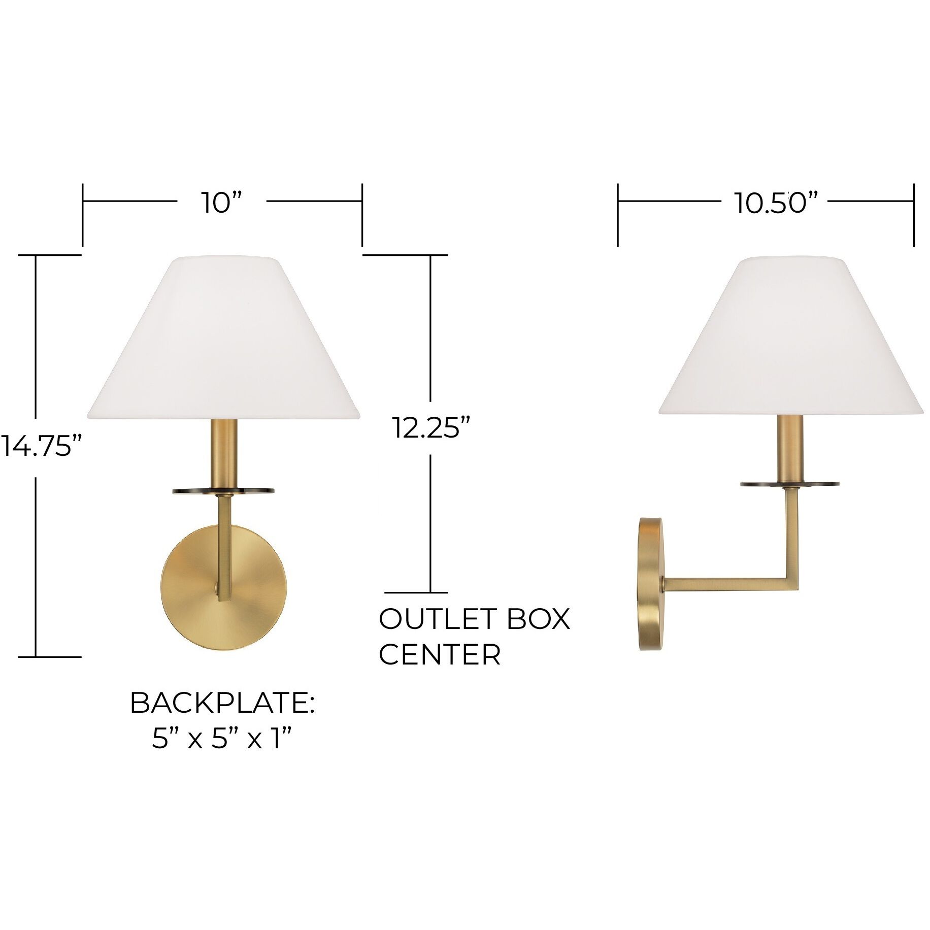 Gilda 1 Light 10 inch Aged Brass Sconce Wall Light