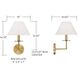 Gilda 1 Light 10 inch Aged Brass Sconce Wall Light