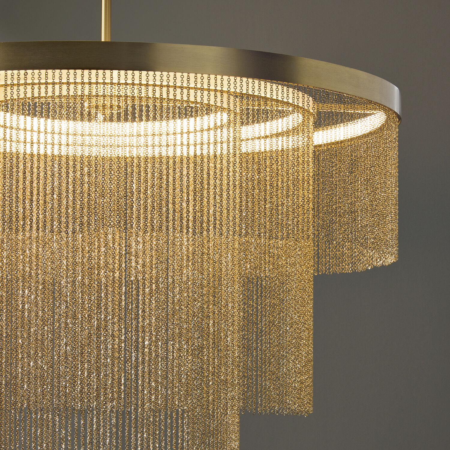 Rae LED 33 inch Aged Brass Chandelier Ceiling Light