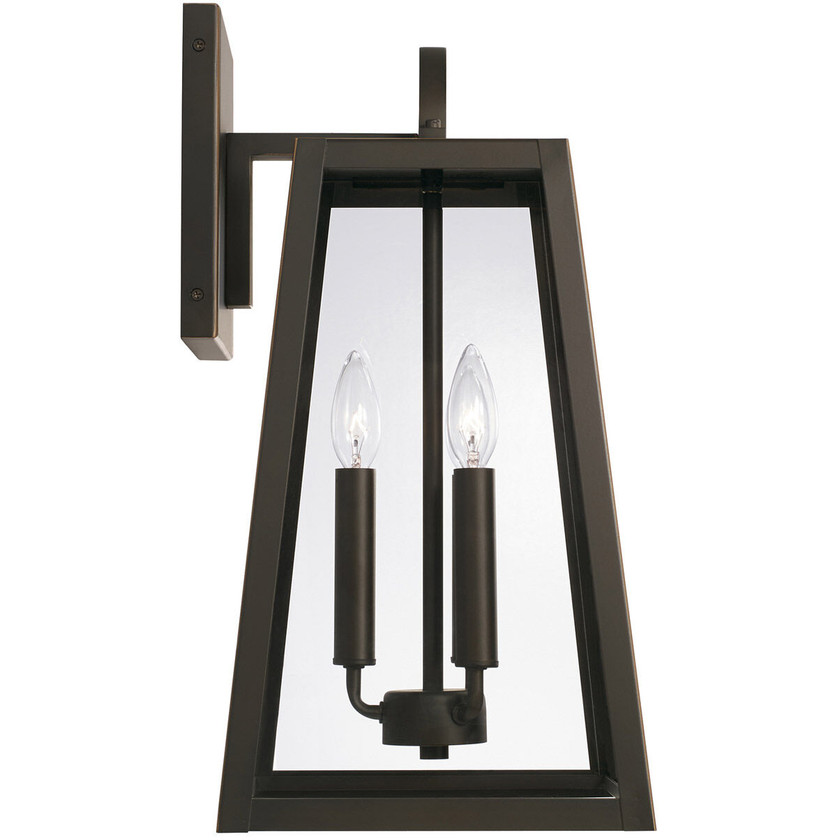 Leighton 3 Light 20 inch Oiled Bronze Outdoor Wall Lantern