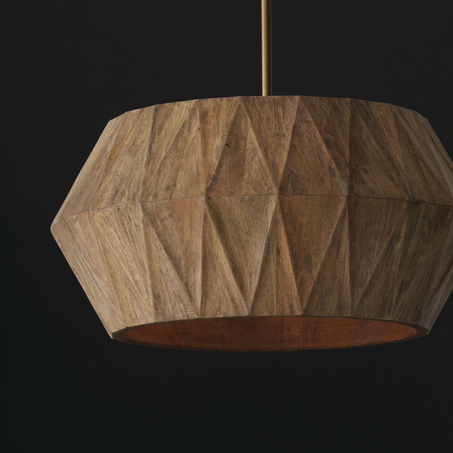 Nadeau 4 Light 22 inch Light Wood and Patinaed Brass Pendant Ceiling Light