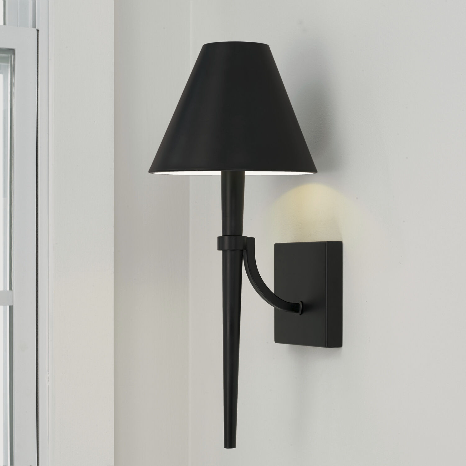 Holden 1 Light 8 inch Matte Black Sconce Wall Light