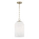 Cleo 1 Light 9 inch Matte Brass Pendant Ceiling Light