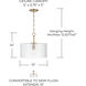 Emerson 1 Light 15 inch Aged Brass Semi-Flush Mount Ceiling Light, Convertible Dual Mount
