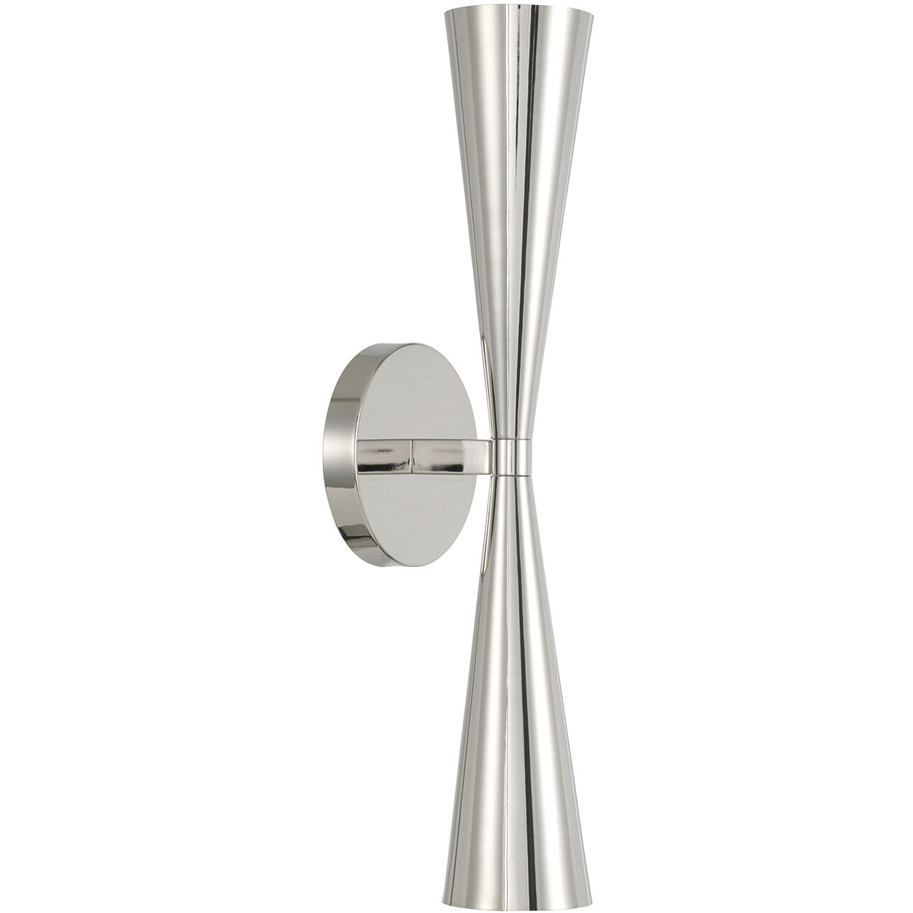 Levi 2 Light 5 inch Polished Nickel Sconce Wall Light