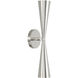 Levi 2 Light 5 inch Polished Nickel Sconce Wall Light