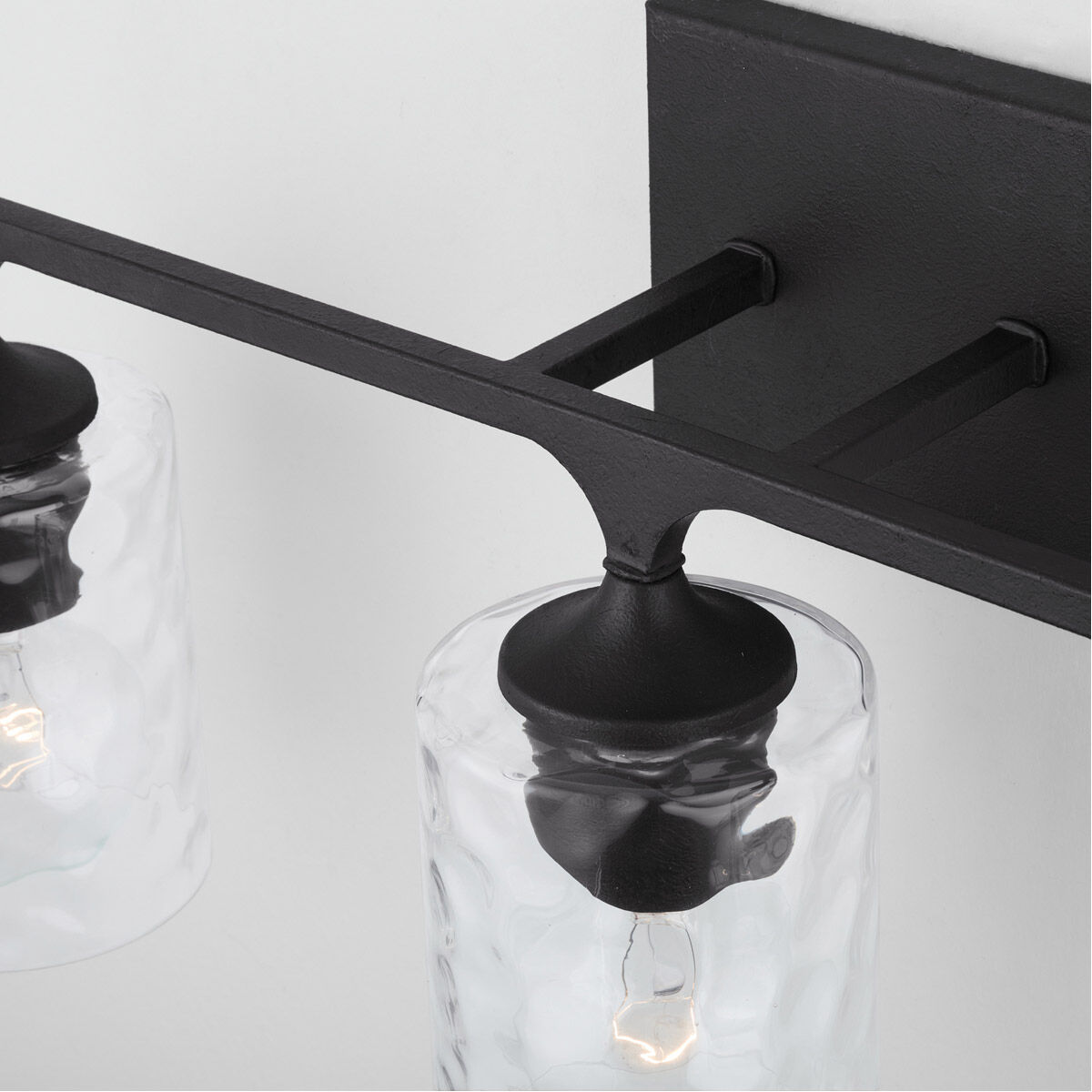 Clint 3 Light 23 inch Black Iron Vanity Light Wall Light