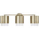 Weller 3 Light 24.25 inch Matte Brass Vanity Light Wall Light