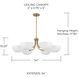 Reece 6 Light 34 inch Aged Brass Chandelier Ceiling Light