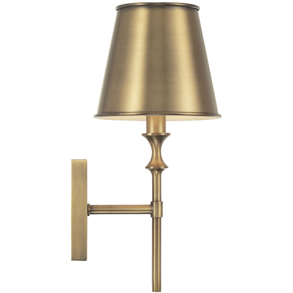 Whitney 1 Light 6.5 inch Aged Brass Sconce Wall Light