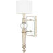 Carlyle 1 Light 6 inch Gilded Silver Sconce Wall Light