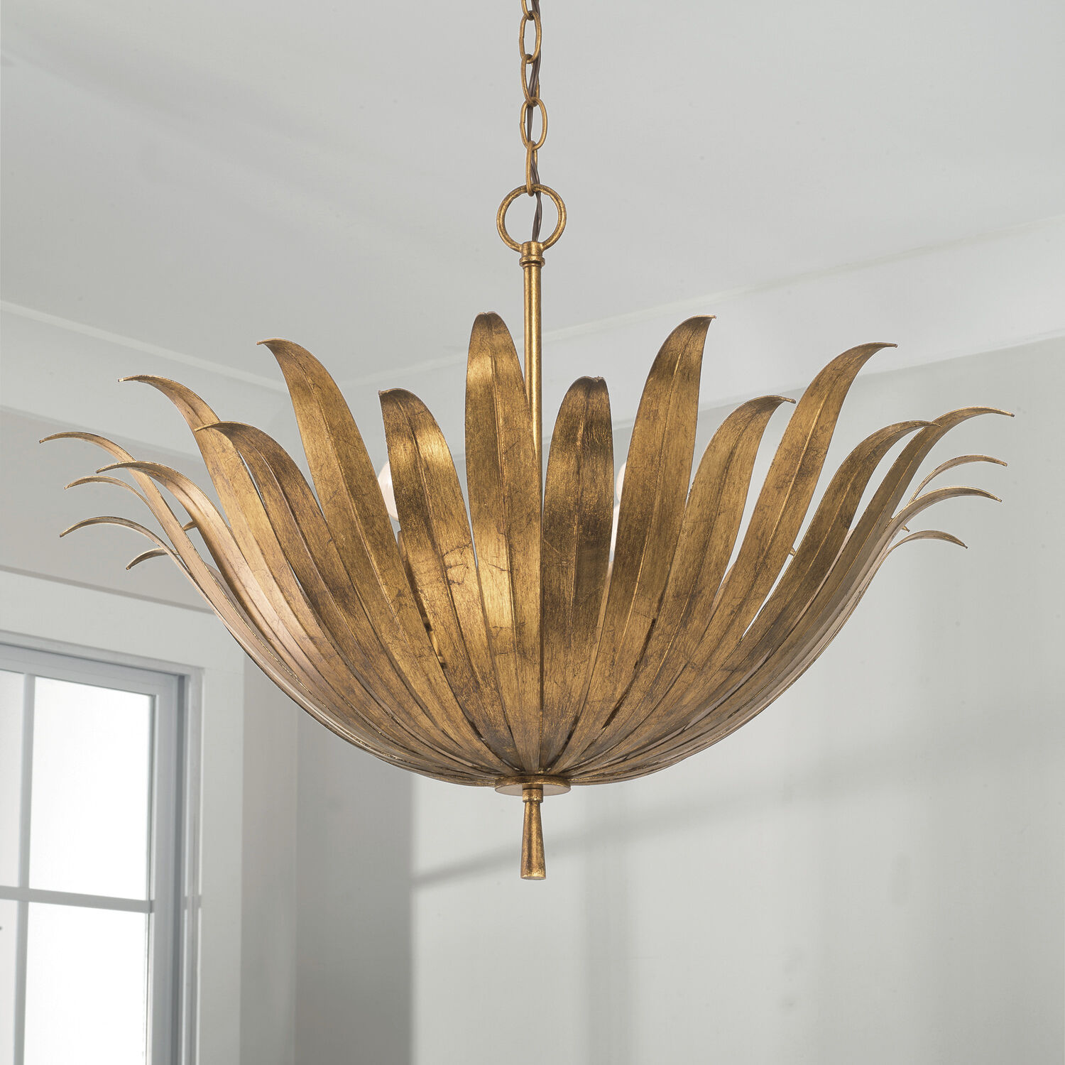 Eden 4 Light 24 inch Antique Gold Pendant Ceiling Light