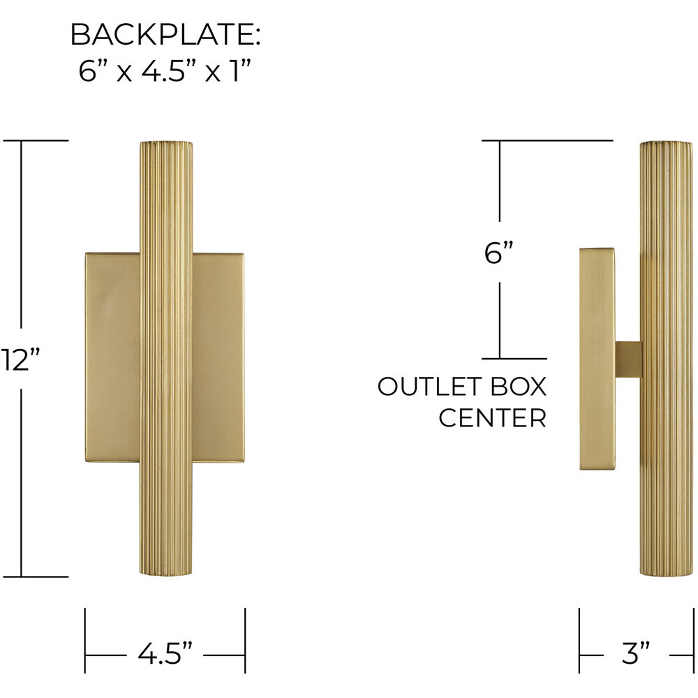 Ian LED 4.5 inch Aged Brass ADA Sconce Wall Light