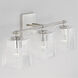 Lexi 3 Light 23 inch Polished Nickel Vanity Light Wall Light