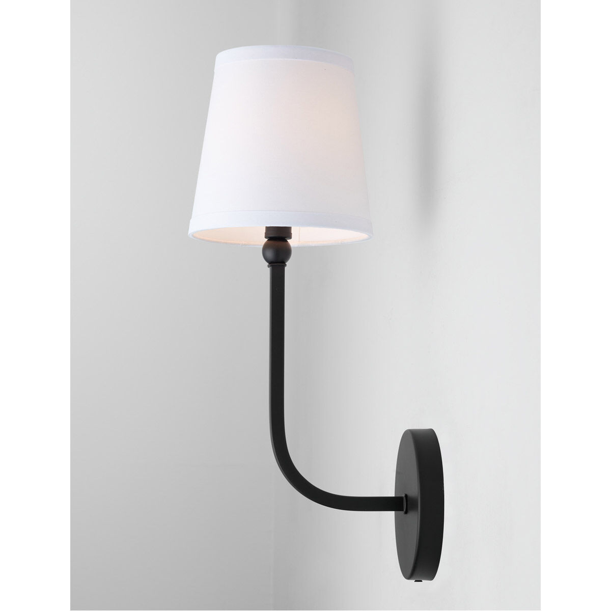 Dawson 1 Light 6 inch Matte Black Sconce Wall Light