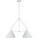 Alden 4 Light 32.5 inch Matte White Chandelier Ceiling Light