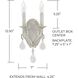 Blakely 2 Light 7 inch Antique Silver Sconce Wall Light in Clear