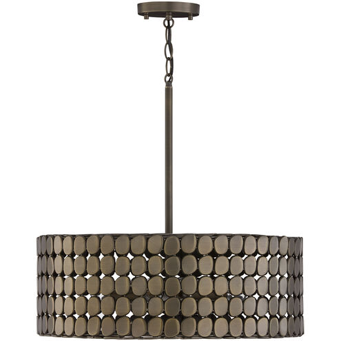 Eliana 4 Light 21.75 inch Dark Brass Pendant Ceiling Light