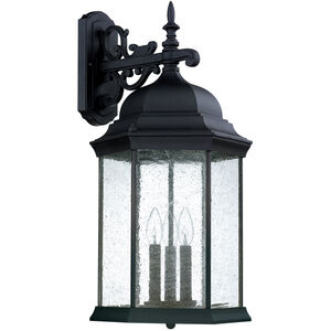 Main Street 3 Light 26 inch Black Outdoor Wall Lantern