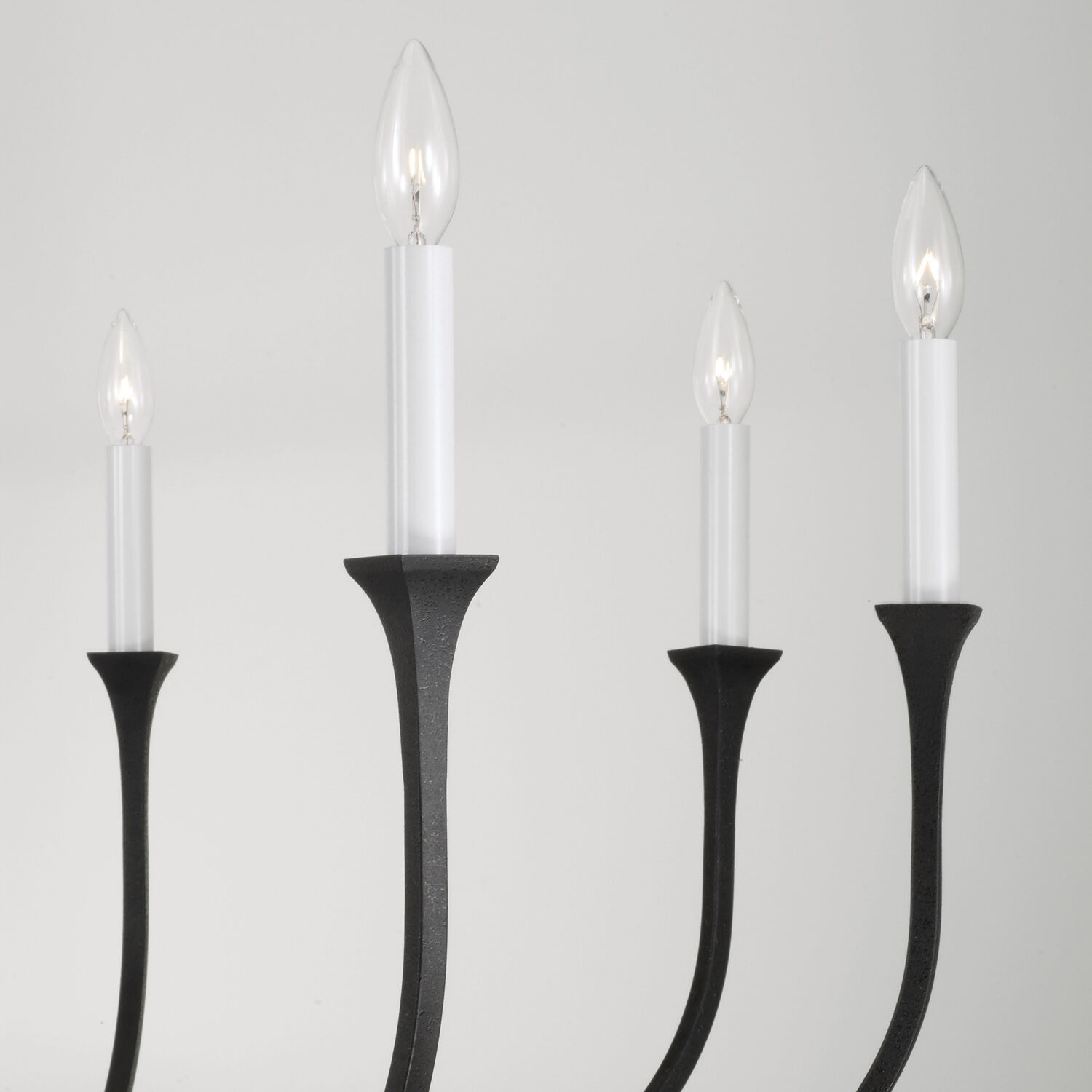 Decklan 8 Light 38 inch Black Iron Chandelier Ceiling Light