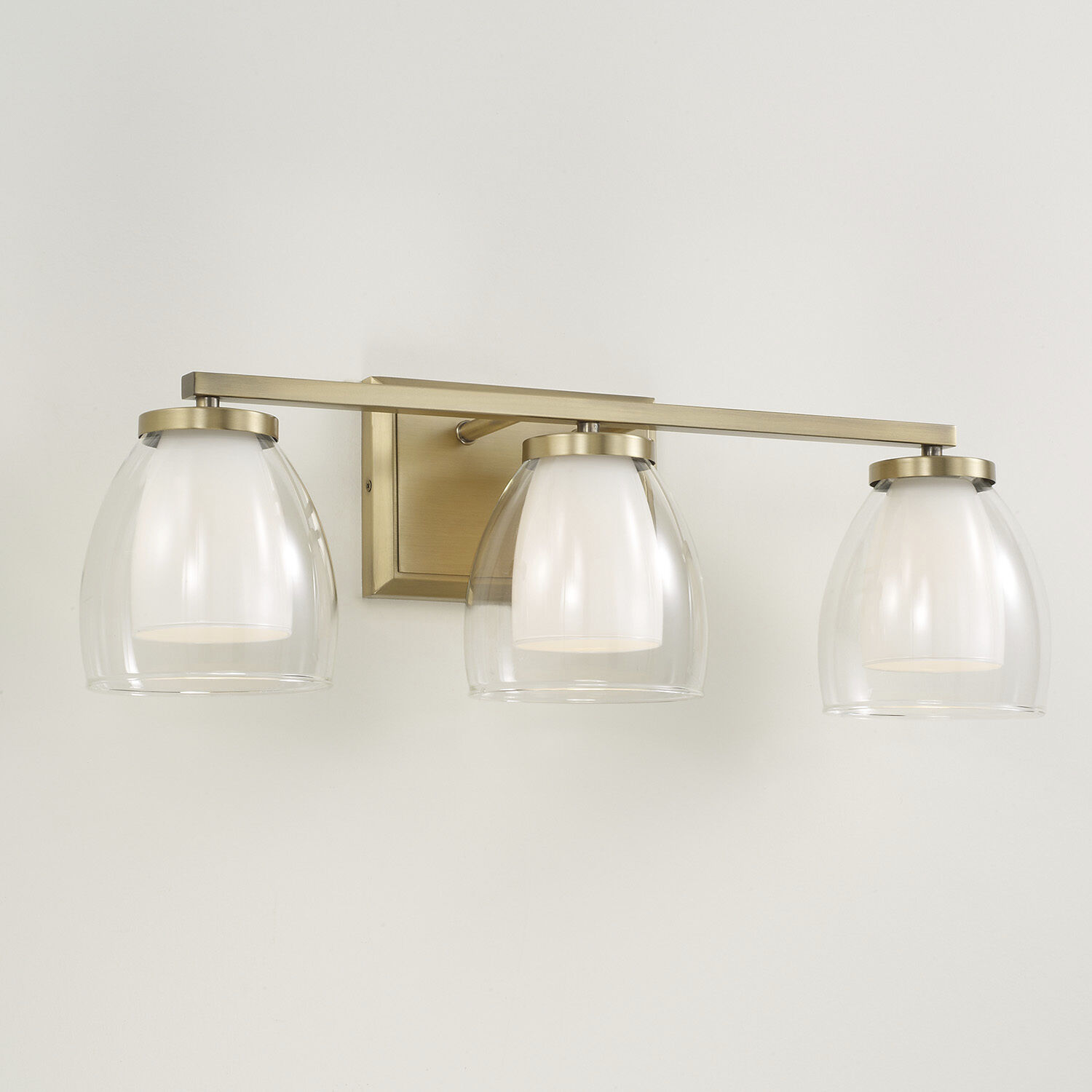 Joss 3 Light 25.5 inch Aged Brass Vanity Light Wall Light