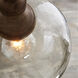 Inglewood 1 Light 15 inch Grey Wash and Dark Pewter Pendant Ceiling Light in Clear Organic Rippled