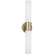 Parson 2 Light 25.25 inch Matte Brass Sconce Wall Light