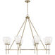 Joss 8 Light 45.5 inch Aged Brass Chandelier Ceiling Light