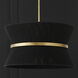 Cecilia 8 Light 24 inch Black Rope and Patinaed Brass Pendant Ceiling Light
