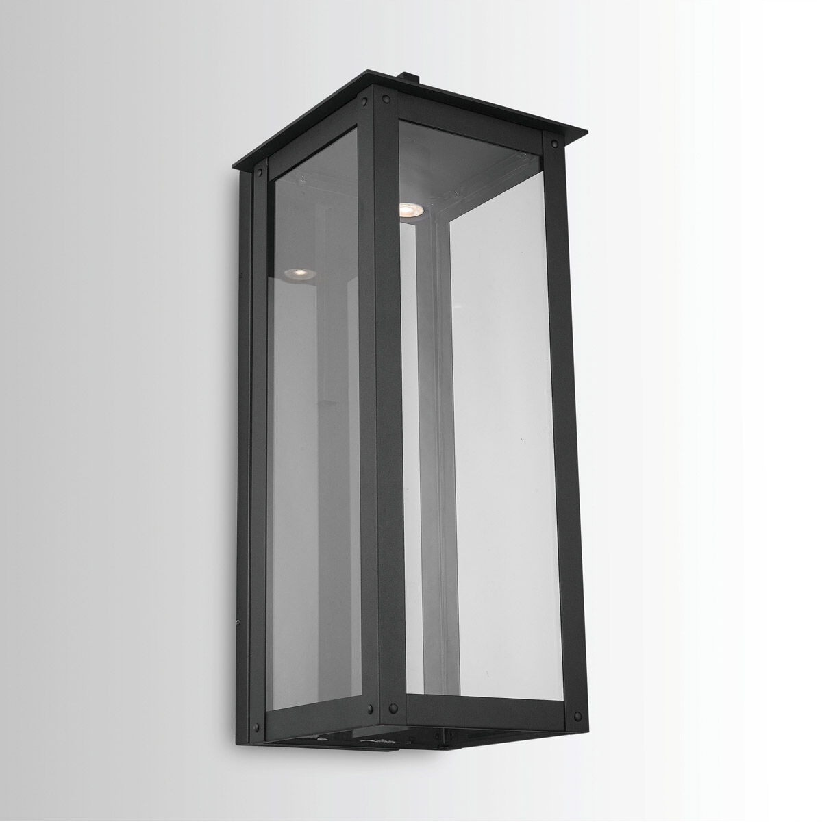 Hunt LED 36 inch Black Outdoor Wall Lantern