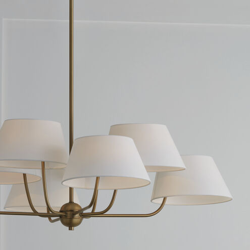 Welsley 8 Light 40 inch Aged Brass Chandelier Ceiling Light