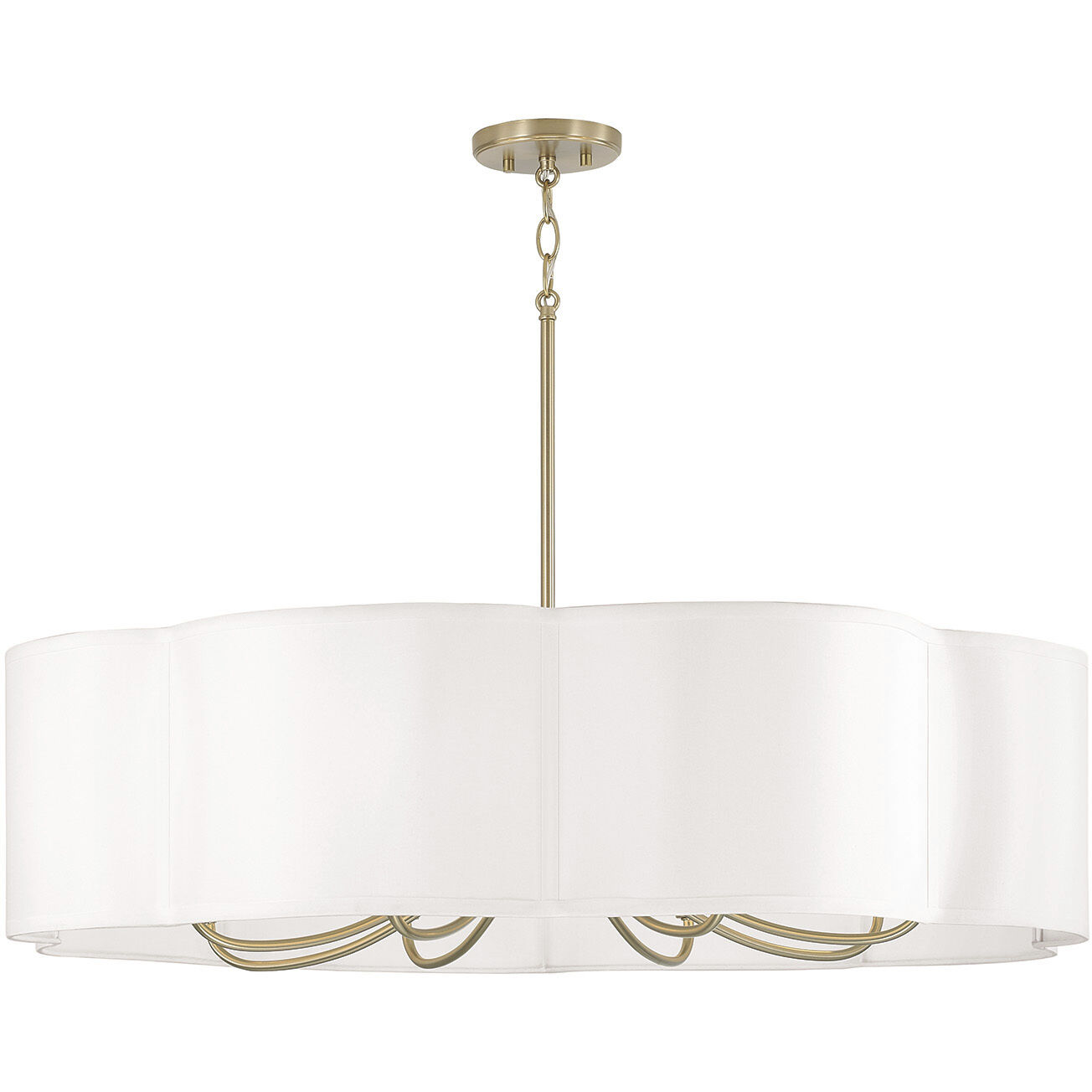 Sabine 8 Light 36 inch Matte Brass Chandelier Ceiling Light