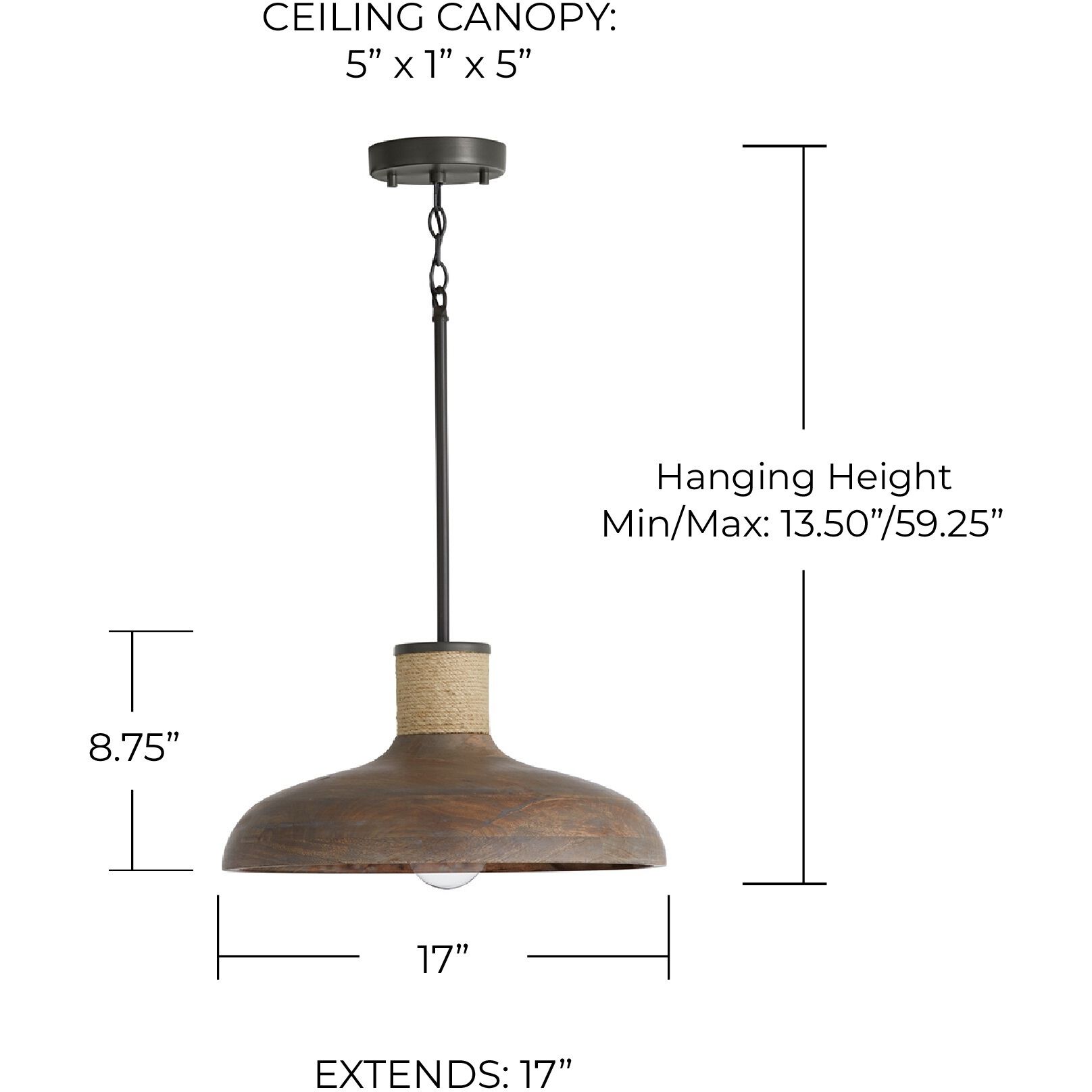 Jacob 1 Light 17 inch Grey Wash and Iron Silk Pendant Ceiling Light