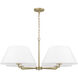 Parson 4 Light 39.25 inch Matte Brass Chandelier Ceiling Light