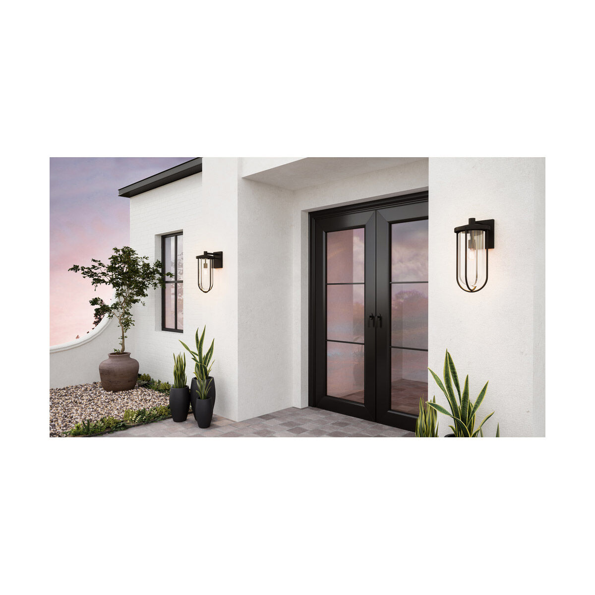 Corbin 1 Light 19 inch Black Outdoor Wall Mount