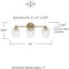 Beau 3 Light 24 inch Aged Brass Vanity Light Wall Light