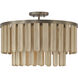 Jada 1 Light 20 inch Dark Brass Semi-Flush Mount Ceiling Light