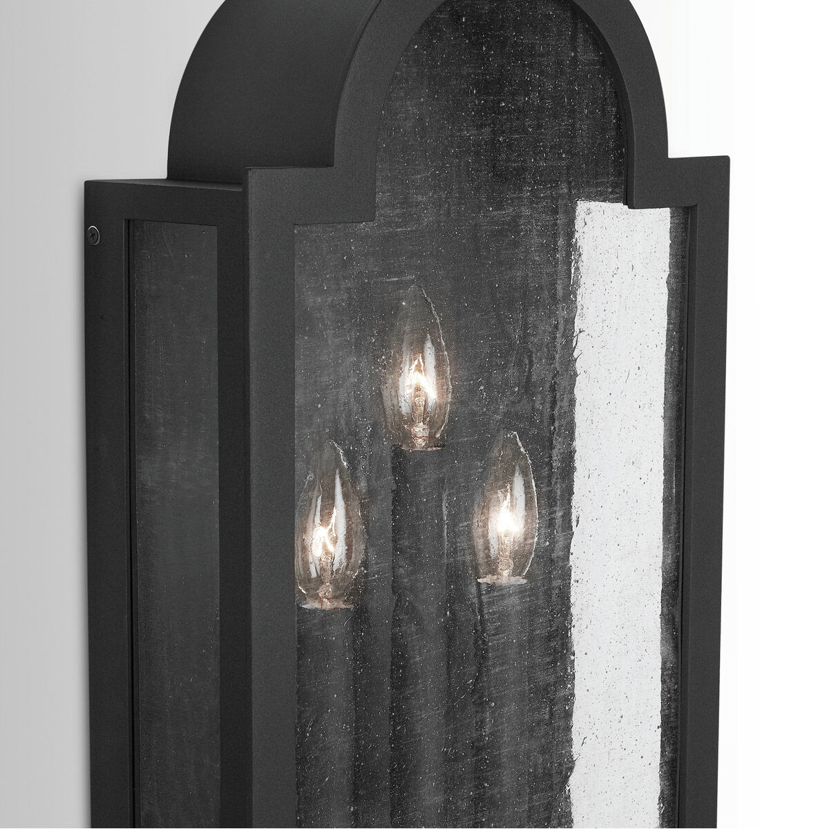 Monroe 3 Light 25 inch Black Outdoor Wall Mount