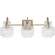Nyla 3 Light 24 inch Aged Brass Vanity Light Wall Light