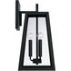 Leighton 3 Light 20 inch Black Outdoor Wall Lantern