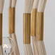 Bianca 4 Light 20 inch Bleached Natural Rope and Patinaed Brass Foyer Light Ceiling Light