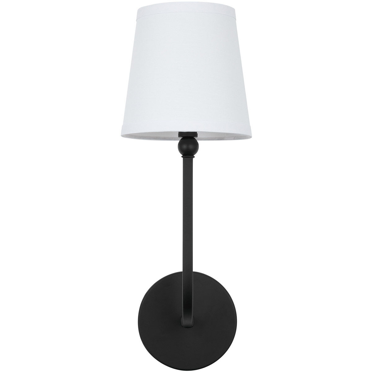 Dawson 1 Light 6 inch Matte Black Sconce Wall Light