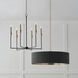 Donovan 4 Light 30.75 inch Black Stain and Matte Brass Chandelier Ceiling Light