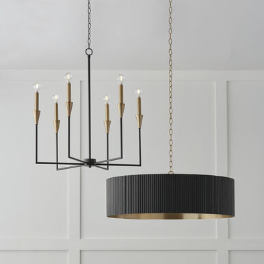 Capital Lighting 450741KR Donovan 4 Light 30.75 inch Black Stain and ...