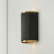 Donovan 2 Light 7.5 inch Black Stain and Matte Brass Sconce Wall Light