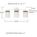 Liam 3 Light 23.5 inch Light Wood and White Vanity Light Wall Light