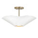 Maeve 4 Light 18.5 inch Matte Brass and White Pendant Ceiling Light