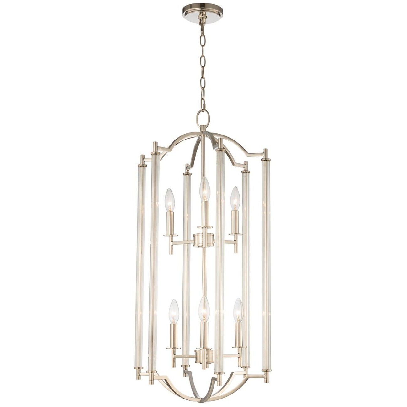 Provence 6 Light 16 inch Polished Nickel Foyer Chandelier Ceiling Light